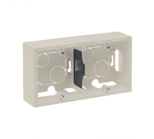 SUNO Коробка для накладного монтажа механизмов серии SUNO 2-постовая. Цвет "Слоновая кость"  721295  Legrand