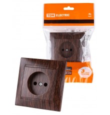 Розетка 2П 10А 250В венге "Лама"  SQ1815-0422  TDM