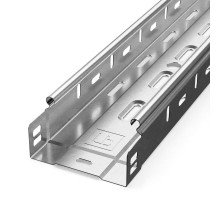 Лоток перфорированный Стандарт INOX (AISI 304) 100х50х3000 (0,8 мм) (3 м/уп)  PR16.2283  Промрукав