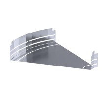 Угол горизонтальный изменяемый 0-45 градусов Стандарт INOX (AISI 316) 500х100  PR16.3631  Промрукав