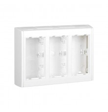 Simon Connect Блок настенный на 3 S-модуля Сима Про, поверхностный монтаж, белый  SBC300-9  Simon