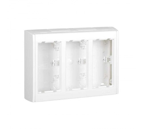 Simon Connect Блок настенный на 3 S-модуля Сима Про, поверхностный монтаж, белый  SBC300-9  Simon