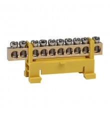 Шина нулевая тип Стойка OptiKit  BB-S-PE-DIN-10-6х9 желтый  277833  КЭАЗ