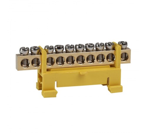 Шина нулевая тип Стойка OptiKit  BB-S-PE-DIN-10-6х9 желтый  277833  КЭАЗ