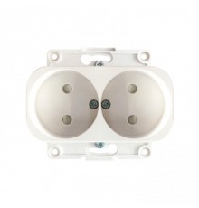 Стокгольм Механизм Розетки 2-местной б/з 10А белый с защ. штор. PROxima  EYR10-102-10  EKF