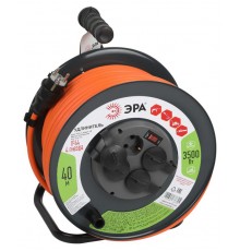 Удлинитель силовой RMx-4es-3x2.5-40m-IP44 на металлической катушке с заземлением с выключателем 4 розетки 40м ПВС  Б0052921  ЭРА
