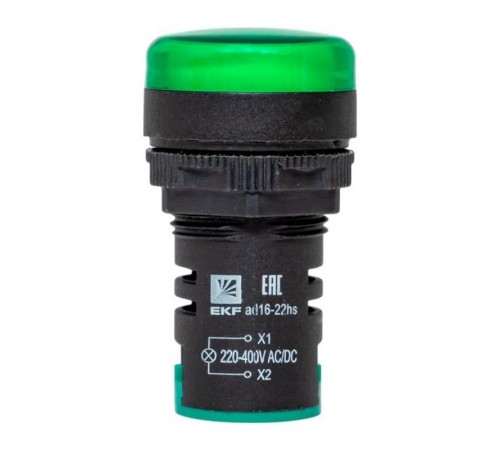Матрица светодиодная AD16-22HS зеленый 220-400 В AC/DC  ledm-ad16-g-230acdc  EKF