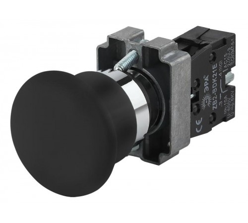 Кнопка управления LAY5-BC21 "Грибок" черн.1з (20/200/3200)  Б0045640  ЭРА