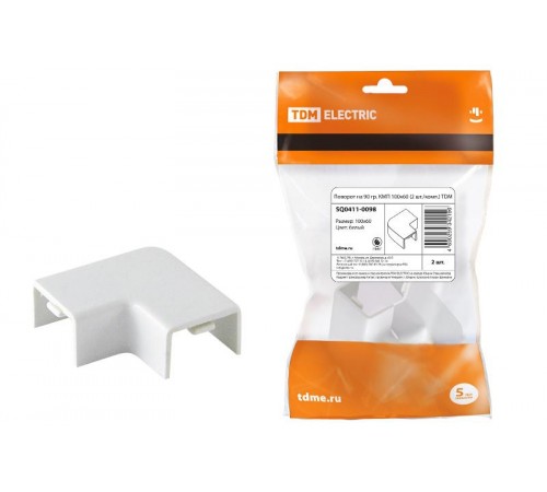 Поворот на 90 гр. КМП 100x60 (2 шт./комп.)  SQ0411-0098  TDM