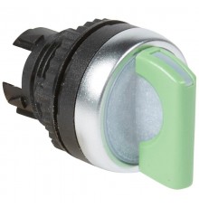 Переключатель - Osmoz - для комплектации - с подсветкой - 2 положения с фиксацией - 45° - зеленый  024032  Legrand