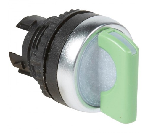 Переключатель - Osmoz - для комплектации - с подсветкой - 2 положения с фиксацией - 45° - зеленый  024032  Legrand