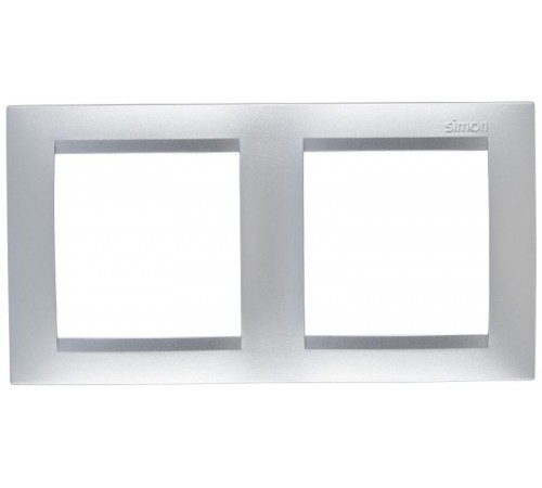 Simon 15 Алюминий Рамка универсальная, 2 поста  1500620-033  Simon
