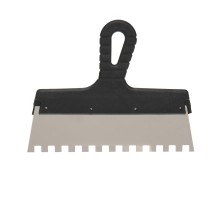 Шпатель фасадный 250 мм зуб 10х10 нержавеющая сталь, пластмассовая ручка  89-0233  REXANT