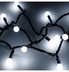 Светодиодная гирлянда ARD-BALL-CLASSIC-D13-20000-BLACK-200LED WHITE (230V, 14W)  025577  Arlight