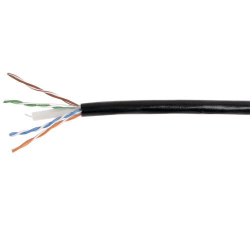 Каб. в. п. U/UTP кат. 6 4x2х23AWG solid LSZH 305м чер.  LC3-C604-129  ITK