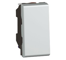 Кнопочный выключатель - Программа Mosaic - 1 модуль - 6 A - алюминий  079230  Legrand