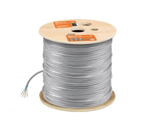 Кабель витая пара F/UTP Cat 6 4х2х23AWG (305м)  solid, ПВХ, серый  SQ0107-0104  TDM