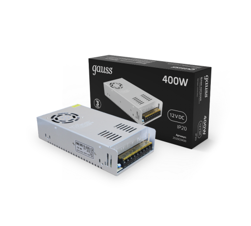 Блок питания для светодиодной ленты LED STRIP PS 400W 12V IP20  202003400  Gauss