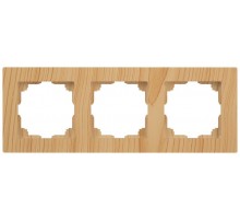 Рамка для розеток и выключателей Intro Accent 6-503-11 на 3 поста, СУ, сосна  Б0063795  Intro