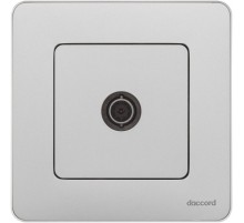 Inspiria Алюминий Розетка телевизионная TV "звезда" С/У 2 дБ 0-2400 мГц без рамки 673852  Legrand