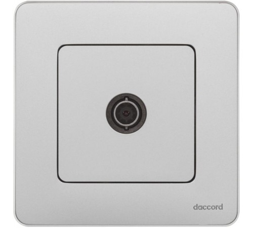 Inspiria Алюминий Розетка телевизионная TV "звезда" С/У 2 дБ 0-2400 мГц без рамки 673852  Legrand