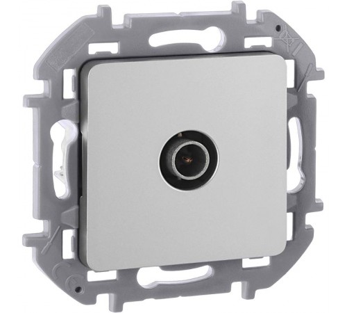 Inspiria Алюминий Розетка телевизионная TV "звезда" С/У 2 дБ 0-2400 мГц без рамки 673852  Legrand