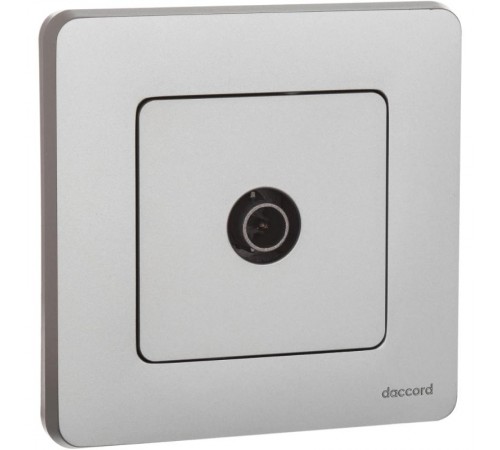 Inspiria Алюминий Розетка телевизионная TV "звезда" С/У 2 дБ 0-2400 мГц без рамки 673852  Legrand