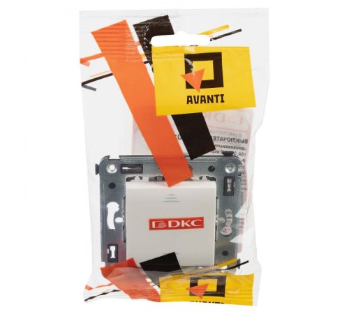 Выключатель одноклавишный в стену, "Avanti", "Белое облако"  4400103  DKC