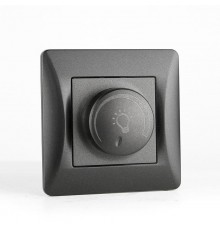 Светорегулятор поворотный (диммер) для светодиодных ламп, 125-250V, 200W (антрацит)  201161  SPL