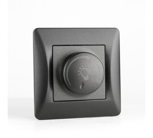 Светорегулятор поворотный (диммер) для светодиодных ламп, 125-250V, 200W (антрацит)  201161  SPL