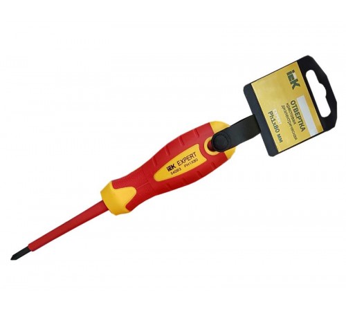 Отвертка крестовая Expert Ph1х80мм 1000В   TSC-2PH-180  IEK