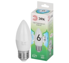 Лампа светодиодная  GREEN LINE LED B35-6W-840-E27 GL E27 6 Вт свеча яркий белый свет  Б0067132  ЭРА
