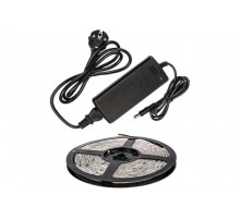 Набор светодиодная лента LS 50СW-60/33-5-AP 60LED 72Вт IP33 6000K холодный белый 5м, адаптер  4690612023076  IN HOME