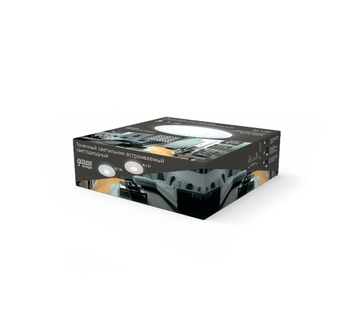 Светильник точечный встраиваемый Backlight BL136 Кругл./узор. Белый, Gu5.3, 3W, LED 4000K  BL136  Gauss