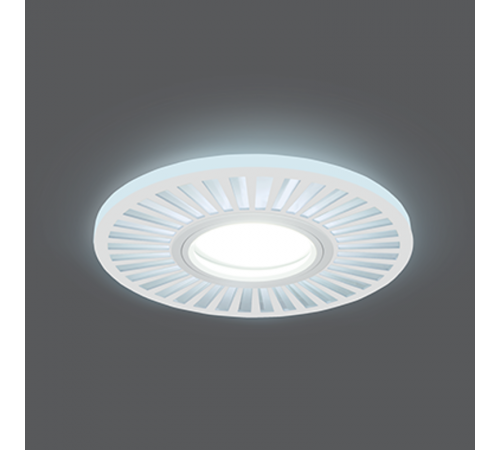 Светильник точечный встраиваемый Backlight BL136 Кругл./узор. Белый, Gu5.3, 3W, LED 4000K  BL136  Gauss