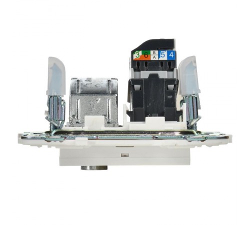 SKANDY Розетка двойная TV+RJ45 кат.5E SK-A14W арктический белый  SK-AK20-1-K01  IEK