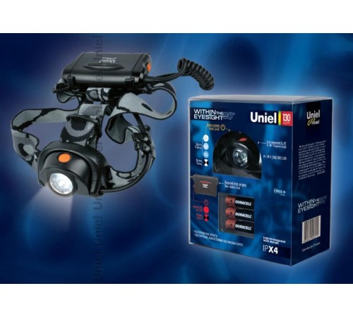 Фонарь-offroad Premium "in full measure 600 max" P-TL091-B Green  пластик 13 W лампа, 6 х DDD н/к, зеленый  03816  Uniel