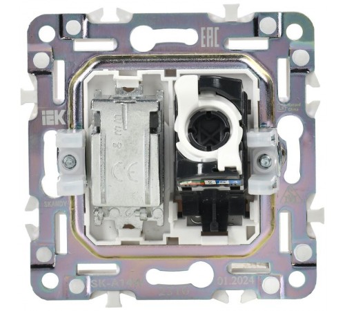 SKANDY Розетка двойная TV+RJ45 кат.5E SK-A14W арктический белый  SK-AK20-1-K01  IEK