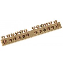 Шина PEN "земля-ноль" 6х9мм 12/1 (12групп/креп по центр)  YNN10-12-100  IEK