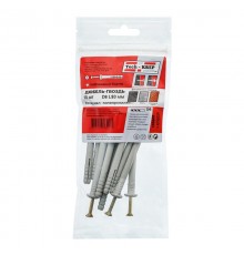 Дюбель-гвоздь 6х80 гриб. манжета (полипропилен) (10 шт) - пакет ( 0,068 кг)  103902  Tech-KREP