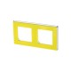 ABB Levit Жёлтый / дымчатый чёрный Рамка 2-ая  3901H-A05020 64W  2CHH015020A6064  ABB