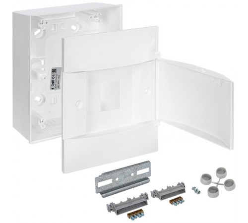 Practibox S Пластиковый щиток Навесной 1X4 Белая дверь  134604  Legrand