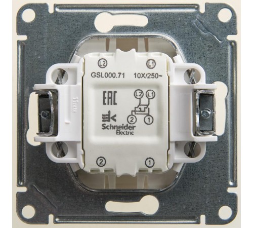 Glossa Перламутр Переключатель перекрестный, сх.7, 10АХ  GSL000671  SE