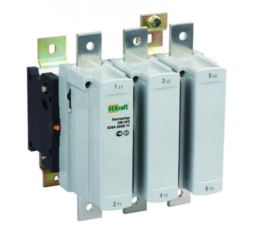 Контактор 630А 220В АС3 1НО+1НЗ КМ-103   22166DEK  DEKraft