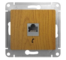 Glossa Дерево Дуб Розетка телефонная RJ11  GSL000581T  SE