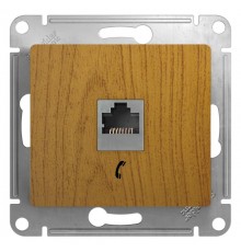 Glossa Дерево Дуб Розетка телефонная RJ11  GSL000581T  SE