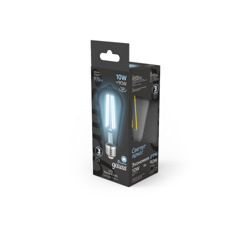 Лампа светодиодная Filament ST64 10W 970lm 4100К Е27  157802210  Gauss
