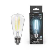 Лампа светодиодная Filament ST64 10W 970lm 4100К Е27  157802210  Gauss