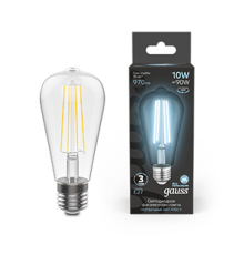 Лампа светодиодная Filament ST64 10W 970lm 4100К Е27  157802210  Gauss
