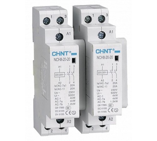 Контактор модульный NCH8-40/11 40A 1НЗ+1НО AC24В, 50Гц (R)  256084  CHINT